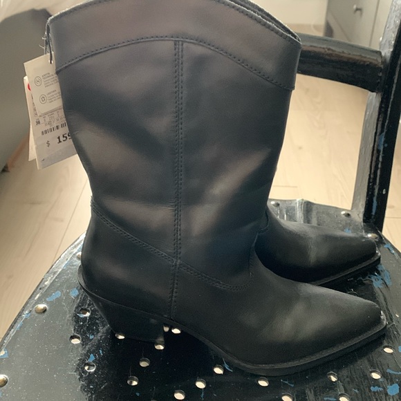 Cowboy leather brand new boots Zara - Picture 1 of 5